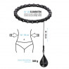 Zestaw Hula Hop Hhw02 Black Z Wypustkami I Obciążnikiem Hms + Pas Br163 Red