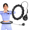 Zestaw Hula Hop Hhw02 Black Z Wypustkami I Obciążnikiem Hms + Pas Br163 Red