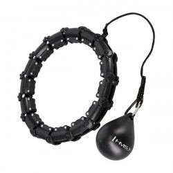 Zestaw Hula Hop Hhw02 Black Z Wypustkami I Obciążnikiem Hms + Pas Br163 Red