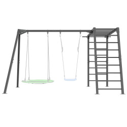 Drabinka Premium - Mo-016 + Huśtawka 2-Stanowiskowa Premium Do Drabinki - Mo-018 - Marbo Sport