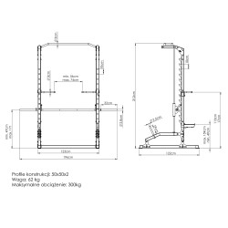 Maszyna Smitha Z Drążkiem Do Podciągania I Poręczami Do Dipów Ms-U105 2.0 - Marbo Sport