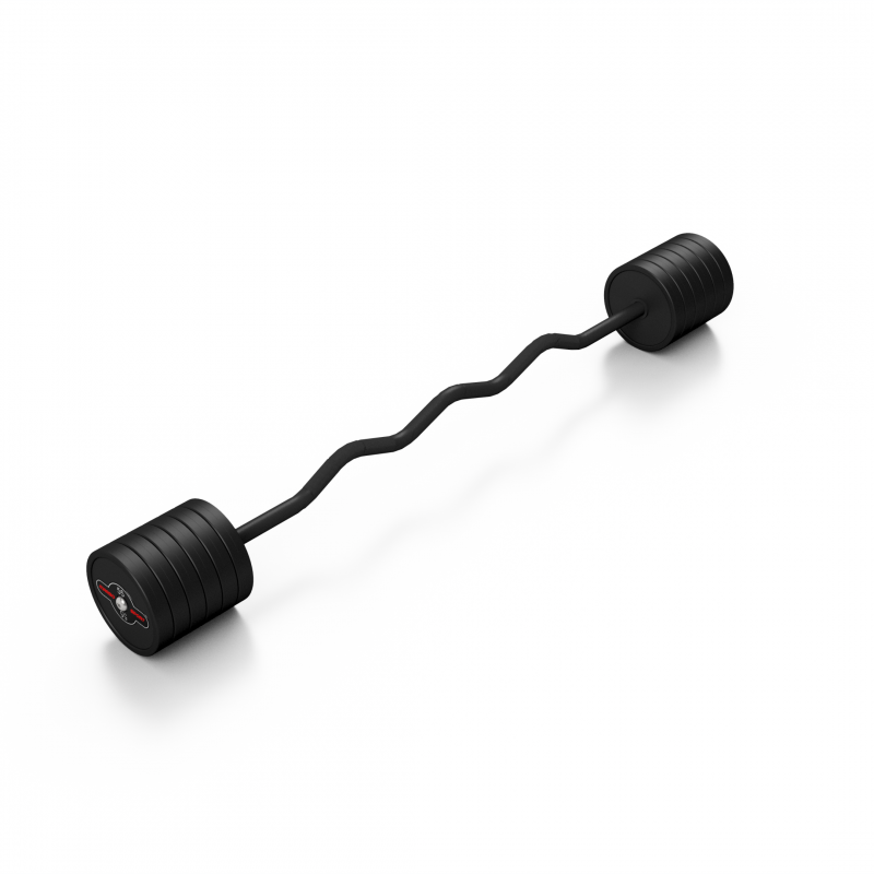 Sztanga Gumowana Łamana 55 Kg Czarny Mat - Marbo Sport Sztanga Gumowana Łamana 55 Kg Czarny Mat - Marbo Sport