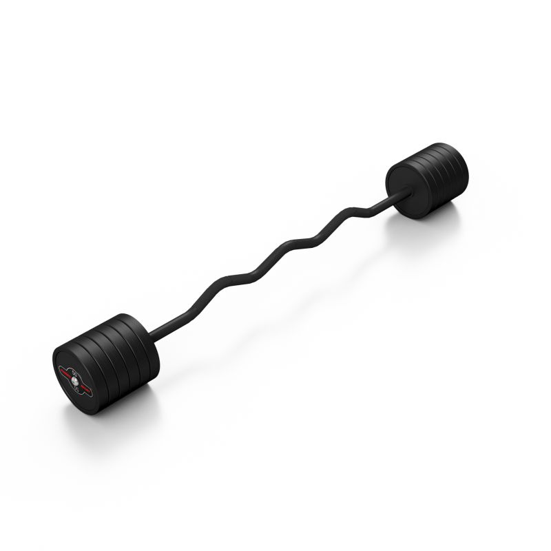 Sztanga Gumowana Łamana 50 Kg Czarny Mat - Marbo Sport Sztanga Gumowana Łamana 50 Kg Czarny Mat - Marbo Sport