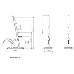 Stojaki Wielopoziomowe (2 Sztuki) Ms-S105 2.0 - Marbo Sport