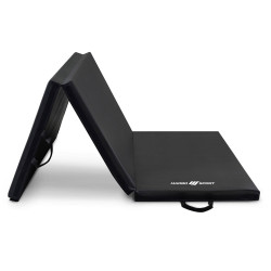 Materac Gimnastyczny Składany Twardy Z Rzepami 180 X 90 X 5 Cm Czarny - Marbo Sport