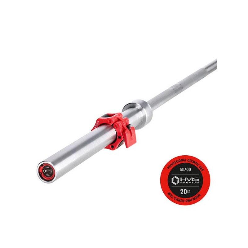 Go700 Gryf Olimpijski 20Kg 2200Mm Hms + Zacisk Zg1000 Red Go700 Gryf Olimpijski 20Kg 2200Mm Hms + Zacisk Zg1000 Red