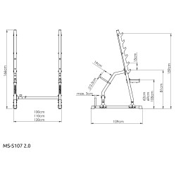 Stojaki Bramowe Z Asekuracją I Regulacją Rozstawu Ms-S107 2.0 - Marbo Sport