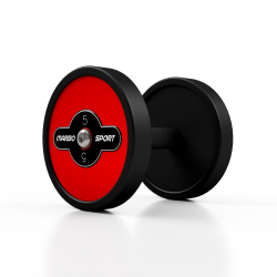 Rubberized Steel Dumbbell 5 Kg Red Gloss - Marbo Sport