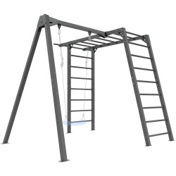 Drabinka Premium - Mo-016 + Huśtawka 1-Stanowiskowa Premium Do Drabinki - Mo-017 - Marbo Sport