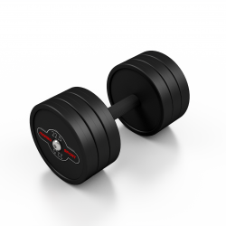 Hantla Stalowa Gumowana 22,5 Kg Czarny Mat - Marbo Sport