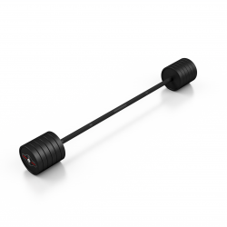 Sztanga Gumowana Prosta 55Kg Czarny Mat - Marbo Sport