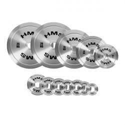 Tos Zestaw Talerzy Olimpijskich Stalowych Kalibrowanych 2 X 0.25 - 25 Kg (168 Kg) Hms