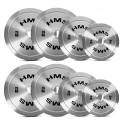 Tos Zestaw Talerzy Olimpijskich Stalowych Kalibrowanych 2 X 10 - 25 Kg (140 Kg) Hms