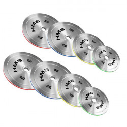 Tos Zestaw Talerzy Olimpijskich Stalowych Kalibrowanych 2 X 10 - 25 Kg (140 Kg) Hms