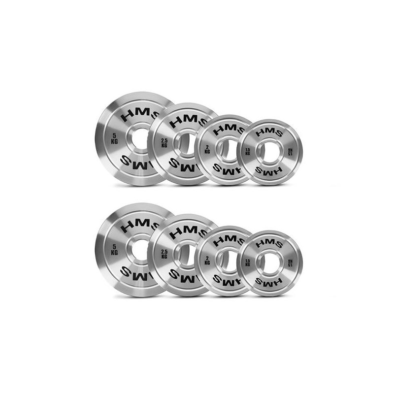 Tos Zestaw Talerzy Olimpijskich Stalowych Kalibrowanych 2 X 1.5 - 5.0 Kg (22 Kg) Hms Tos Zestaw Talerzy Olimpijskich Stalowych Kalibrowanych 2 X 1.5 - 5.0 Kg (22 Kg) Hms