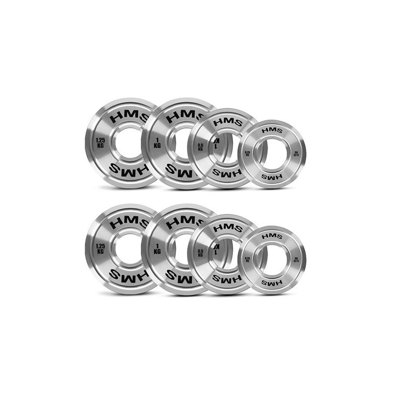 Tos Zestaw Talerzy Olimpijskich Stalowych Kalibrowanych 2 X 0.25 - 1.25 Kg (6 Kg) Hms
