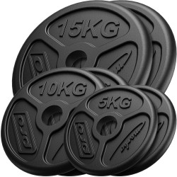 Zestaw Obciążeń Żeliwnych Olimpijskich 60 Kg / 2 X 15 Kg + 2 X 10 Kg + 2 X 5 Kg Mw-2X15Kg_2X10Kg_2X5Kg-Oli - Marbo Sport