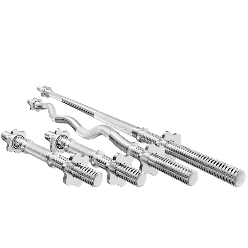 Zestaw Mwg3 | Gryf Prosty Śrubowy 180 Cm + Gryf Lekko Łamany Śrubowy 120 Cm + 2 X Gryf Prosty Śrubowy 40 Cm 30 Mm - Marbo Sport
