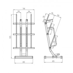 Zestaw Training Pump Sbp22 Sztanga 10 X 20 Kg (200 Kg) + Stojak Str40 Hms