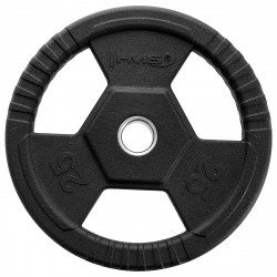 Toh25 Czarny Talerz Olimpijski Ogumowany 25 Kg Hms