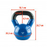 Knv08 Blue Kettlebell Żeliwny Pokryty Winylem Hms