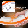 Hhm21 Hula Hop White/Orange Z Magnesami, Wypustkami Tpe I Obciążnikiem + Licznik Hms