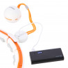 Hhm21 Hula Hop White/Orange Z Magnesami, Wypustkami Tpe I Obciążnikiem + Licznik Hms