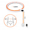 Hhm21 Hula Hop White/Orange Z Magnesami, Wypustkami Tpe I Obciążnikiem + Licznik Hms