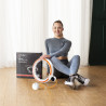 Hhm21 Hula Hop White/Orange Z Magnesami, Wypustkami Tpe I Obciążnikiem + Licznik Hms