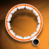 Hhm21 Hula Hop White/Orange Z Magnesami, Wypustkami Tpe I Obciążnikiem + Licznik Hms