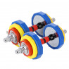 Dumbbells-Barbell in a Colorful Suitcase 2X10Kg HMS Skc20
