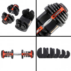 Adjustable Dumbbell Set (2 pcs) Sr80 + HMS Pro Str10 Stand
