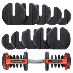 Adjustable Dumbbell Set (2 pcs) Sr80 + HMS Pro Str10 Stand