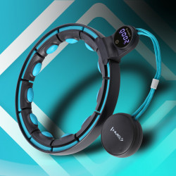 Zestaw Hula Hop Magnetyczny Black/Turquoise Hhm17 Z Licznikiem Hms + Pas Wyszczuplający Br163 Red