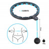 Zestaw Hula Hop Magnetyczny Black/Turquoise Hhm17 Z Licznikiem Hms + Pas Wyszczuplający Br163 Red