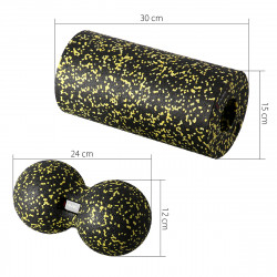 Fsbm04 Black-Yellow Set Zestaw Do Masażu Wałki/Piłki(4 Szt) Hms