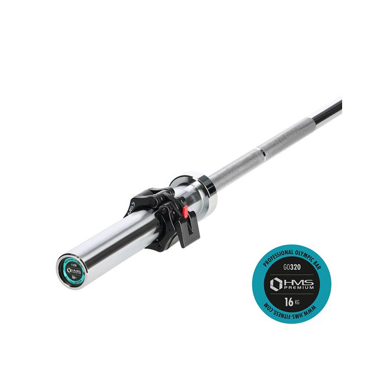 Go320 + Zg1000 Black Gryf Olimpijski 14,8Kg 1830Mm Hms Z Zaciskami Lock Jaw Black Go320 + Zg1000 Black Gryf Olimpijski 14,8Kg 1830Mm Hms Z Zaciskami Lock Jaw Black