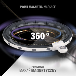 Zestaw Hula Hop Magnetyczny Black Hhm15 Z Licznikiem Hms + Pas Wyszczuplający Br163 Red