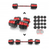 (2 Parts) Dumbbells-Barbell Made Of Composite Material 40 Kg HMS Sgc40