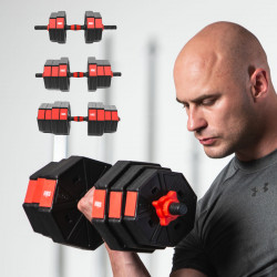 (2 Parts) Dumbbells-Barbell Made Of Composite Material 40 Kg HMS Sgc40