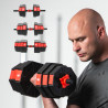 (2 Parts) Dumbbells-Barbell Made Of Composite Material 40 Kg HMS Sgc40
