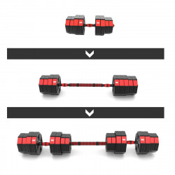 (2 Parts) Dumbbells-Barbell Made Of Composite Material 40 Kg HMS Sgc40