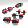 (2 Parts) Dumbbells-Barbell Made Of Composite Material 40 Kg HMS Sgc40