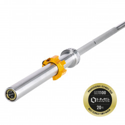 Golden Olympic Bar 20Kg 2200Mm HMS Premium Go1100 + Zg1500 Gold Clamps
