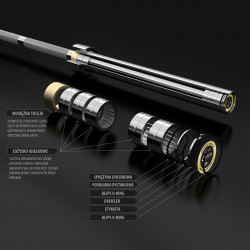 Golden Olympic Bar 20Kg 2200Mm HMS Premium Go1100 + Zg1500 Gold Clamps