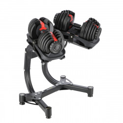 Set of adjustable dumbbells (2 pieces) HMS Sr52 + HMS Pro Str10 support