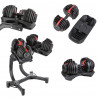 Set of adjustable dumbbells (2 pieces) HMS Sr52 + HMS Pro Str10 support