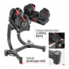 Set of adjustable dumbbells (2 pieces) HMS Sr52 + HMS Pro Str10 support