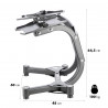 Set of adjustable dumbbells (2 pieces) HMS Sr52 + HMS Pro Str10 support