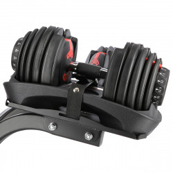 Set of adjustable dumbbells (2 pieces) HMS Sr52 + HMS Pro Str10 support
